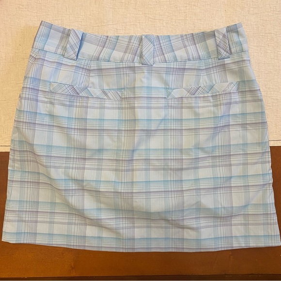 Nike Golf Dri-Fit Modern Rise Plaid Skort Liner Shorts  Sz. 4 - Picture 2 of 6